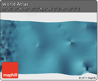 Satellite 3D Map of the Area around 39° 57' 6" N, 10° 16' 30" E