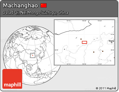 Blank Location Map of Machanghao