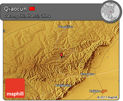 Physical 3D Map of Qiaocun