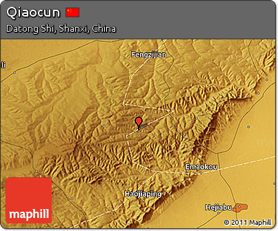 Physical 3D Map of Qiaocun
