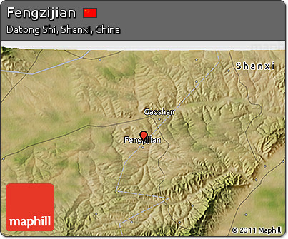 Satellite 3D Map of Fengzijian