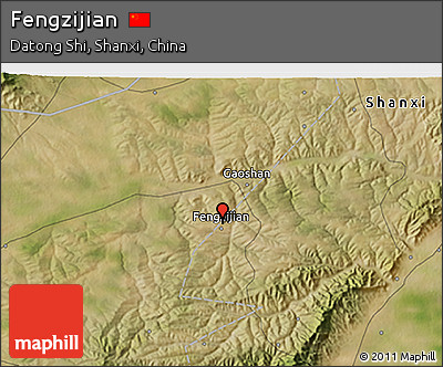 Satellite 3D Map of Fengzijian