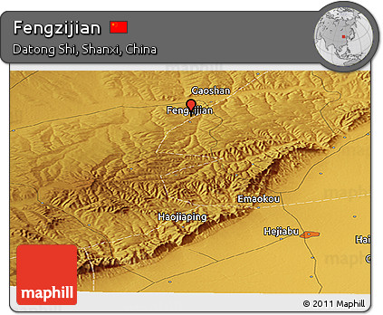 Physical Panoramic Map of Fengzijian