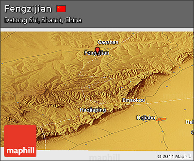 Physical Panoramic Map of Fengzijian
