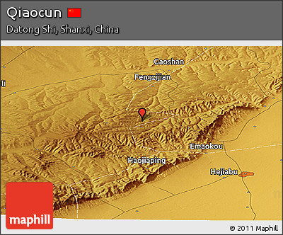 Physical Panoramic Map of Qiaocun