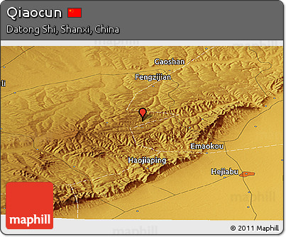 Physical Panoramic Map of Qiaocun