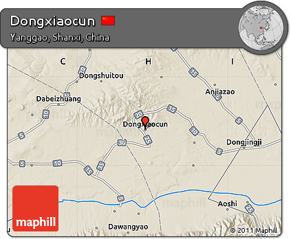 Shaded Relief Map of Dongxiaocun