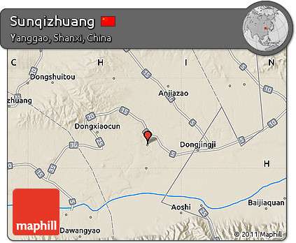 Shaded Relief Map of Sunqizhuang