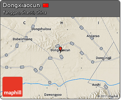 Shaded Relief Map of Dongxiaocun