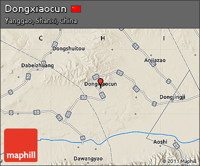 Shaded Relief Map of Dongxiaocun