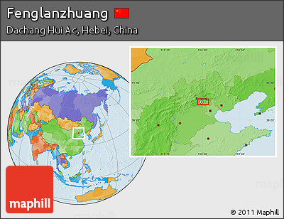 Political Location Map of Fenglanzhuang