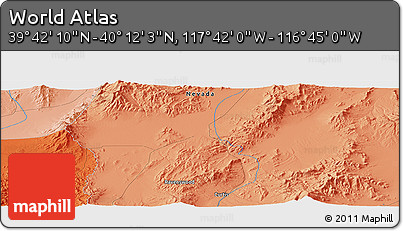 Political Panoramic Map of the Area around 39° 57' 6" N, 117° 13' 29" W