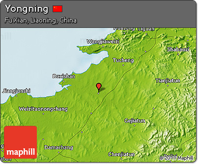 Physical 3D Map of Yongning