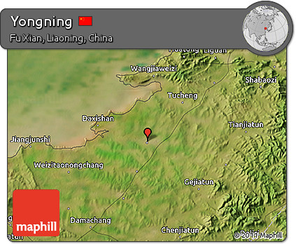 Satellite 3D Map of Yongning