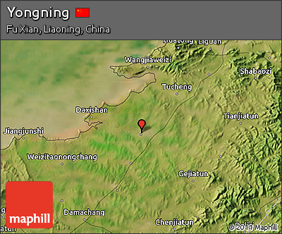 Satellite 3D Map of Yongning