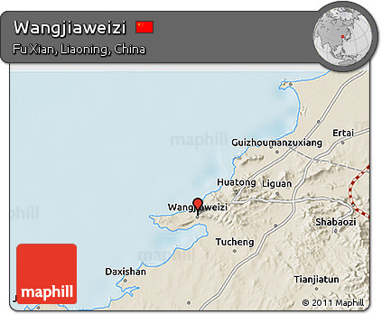 Shaded Relief 3D Map of Wangjiaweizi