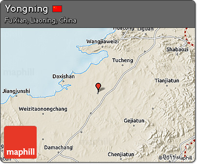 Shaded Relief 3D Map of Yongning