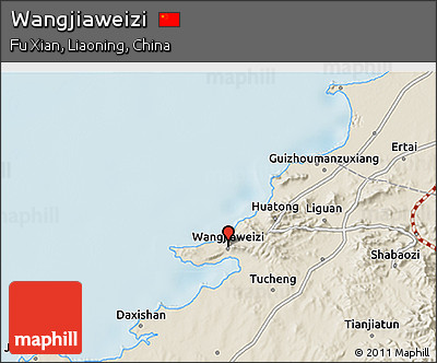 Shaded Relief 3D Map of Wangjiaweizi