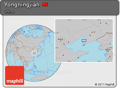 Gray Location Map of Yongningjian