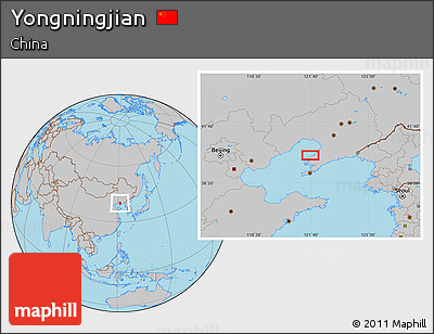 Gray Location Map of Yongningjian