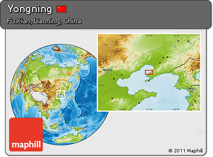 Physical Location Map of Yongning