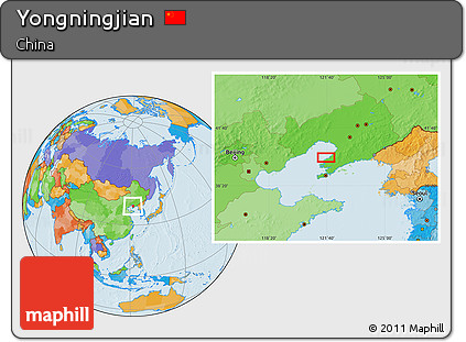 Political Location Map of Yongningjian