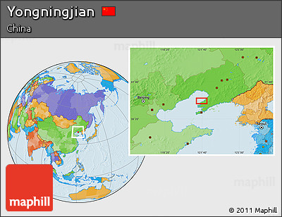 Political Location Map of Yongningjian
