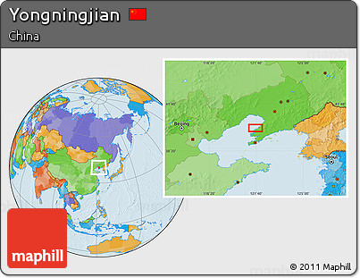 Political Location Map of Yongningjian