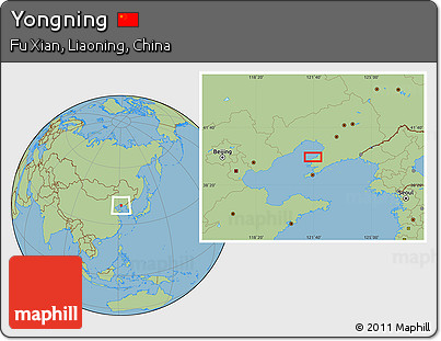Savanna Style Location Map of Yongning