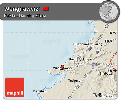 Shaded Relief Map of Wangjiaweizi