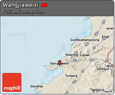 Shaded Relief Map of Wangjiaweizi