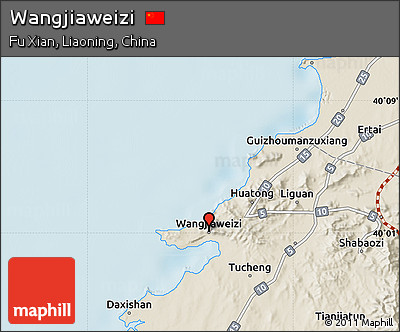Shaded Relief Map of Wangjiaweizi