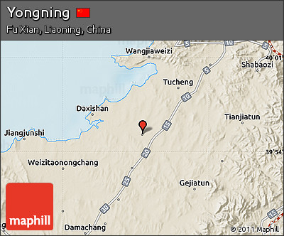 Shaded Relief Map of Yongning
