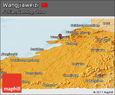 Political Panoramic Map of Wangjiaweizi