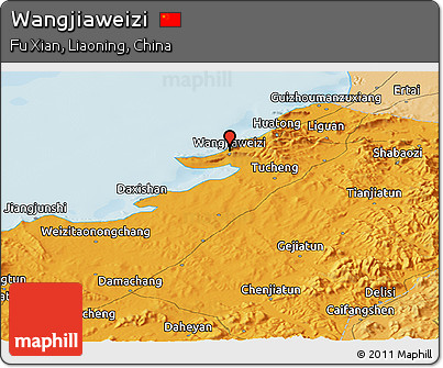 Political Panoramic Map of Wangjiaweizi