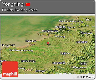 Satellite Panoramic Map of Yongning