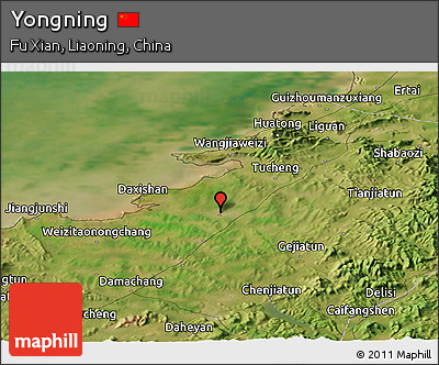 Satellite Panoramic Map of Yongning