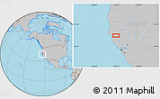 Gray Location Map of the area around 39° 57' 6" N, 123° 10' 30" W