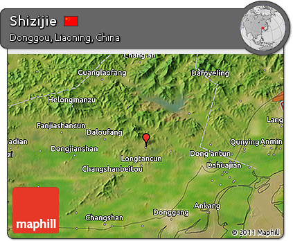Satellite 3D Map of Shizijie