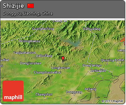 Satellite 3D Map of Shizijie