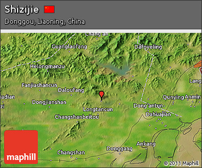 Satellite 3D Map of Shizijie