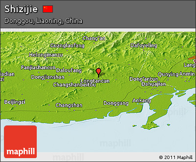 Physical Panoramic Map of Shizijie