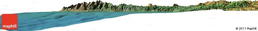 Satellite Horizon Map of the Area around 39° 57' 6" N, 124° 1' 30" W
