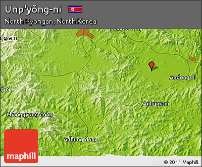 Physical 3D Map of Unp'yŏng-ni