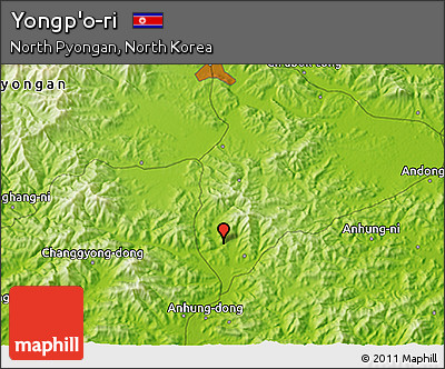 Physical 3D Map of Yongp'o-ri