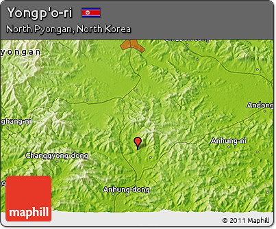 Physical 3D Map of Yongp'o-ri