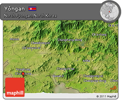 Satellite 3D Map of Yŏngan