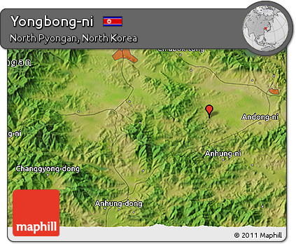 Satellite 3D Map of Yongbong-ni