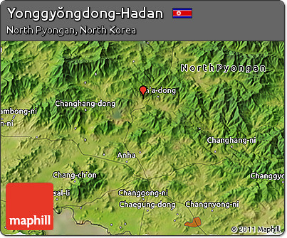 Satellite 3D Map of Yonggyŏngdong-Hadan