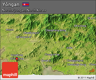 Satellite 3D Map of Yŏngan
